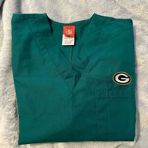 Green Bay packers one pocket scrub top